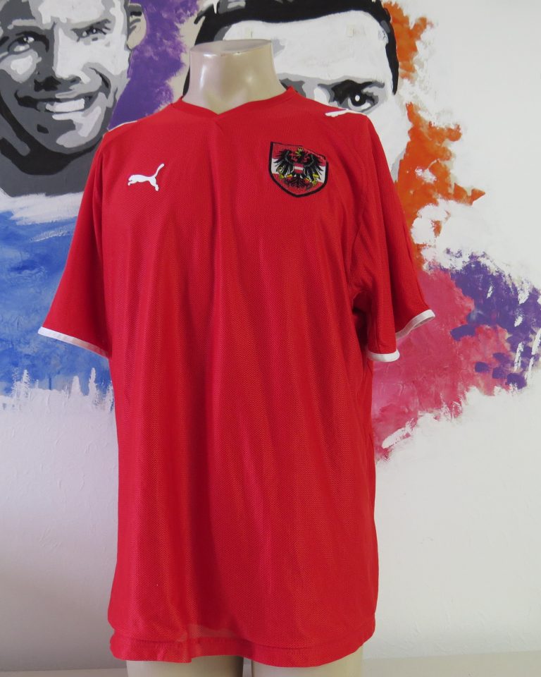 Vintage Austria 2008-09 home shirt Puma soccer jersey size XL EURO2008 (1)