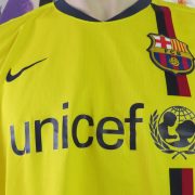 Vintage Barcelona 2008-10 yellow away shirt Nike soccer jersey size L (3)