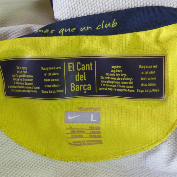 Vintage Barcelona 2008-10 yellow away shirt Nike soccer jersey size L (4)