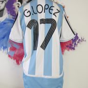 Vintage Argentina 2005-07 home shirt adidas soccer jersey G Lopez 17 size M (3)
