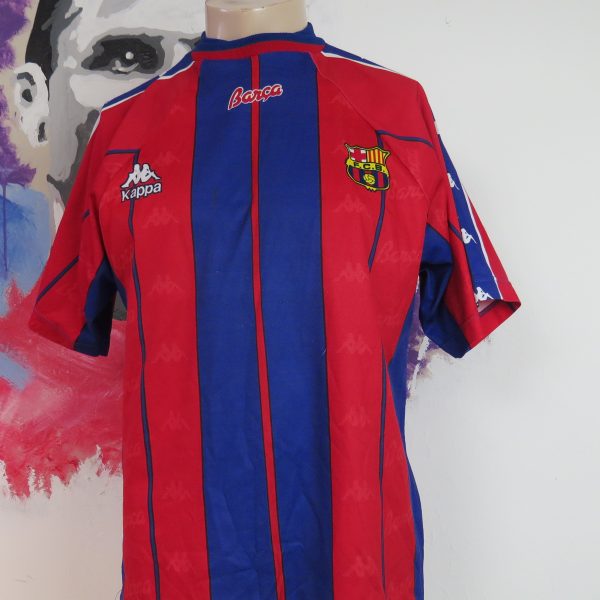 Vintage Barcelona 1998 1999 basic home shirt Kappa football jersey size M (1)