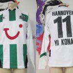 Hannover 96 2009 2010 player away shirt Ya Konan #11 size S Under Armour (1)