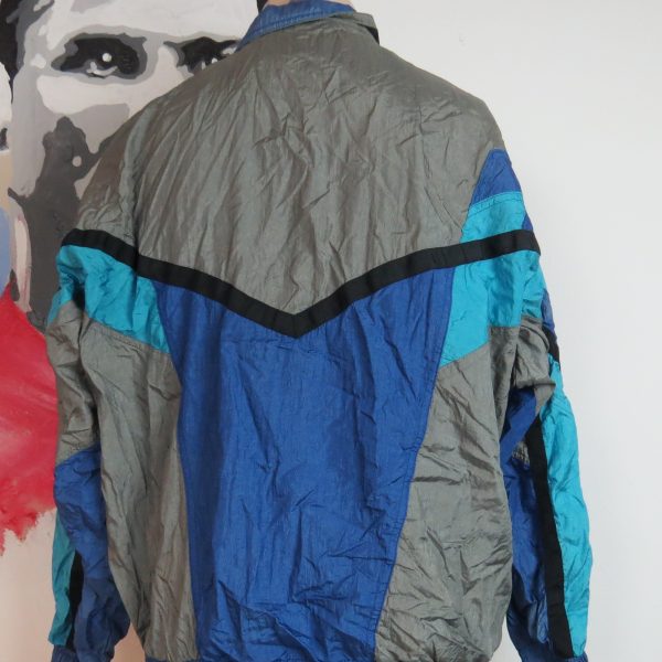Vintage PUMA 1980ies tracksuit blue grey jacket size L (Puma size 7) (2)