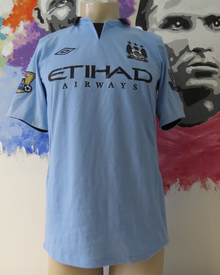 Match issue Manchester City 2012 2013 EPL home shirt Sinclair #11 Umbro size M (1)