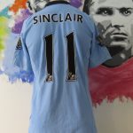 Match issue Manchester City 2012 2013 EPL home shirt Sinclair #11 Umbro size M (4)
