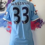Match worn Manchester City 2013 2014 home shirt Nastasic #33 Nike (2)