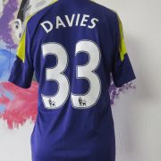 Match worn issue SWANSEA City 2013 2014 EPL away shirt Ben Davies 33 (2)