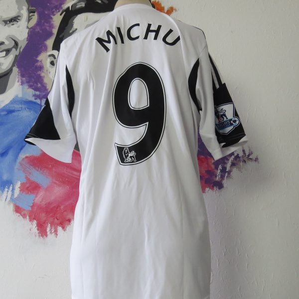 Match worn issue SWANSEA City 2013 2014 EPL home shirt Michu 9 (1)