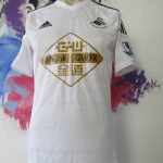 Match worn issue SWANSEA City 2014 2015 home shirt adizero Montero size M (1)