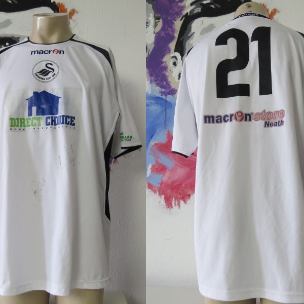 SWANSEA City 2005 2006 charity match shirt #21 Cancer research Macmillan signed