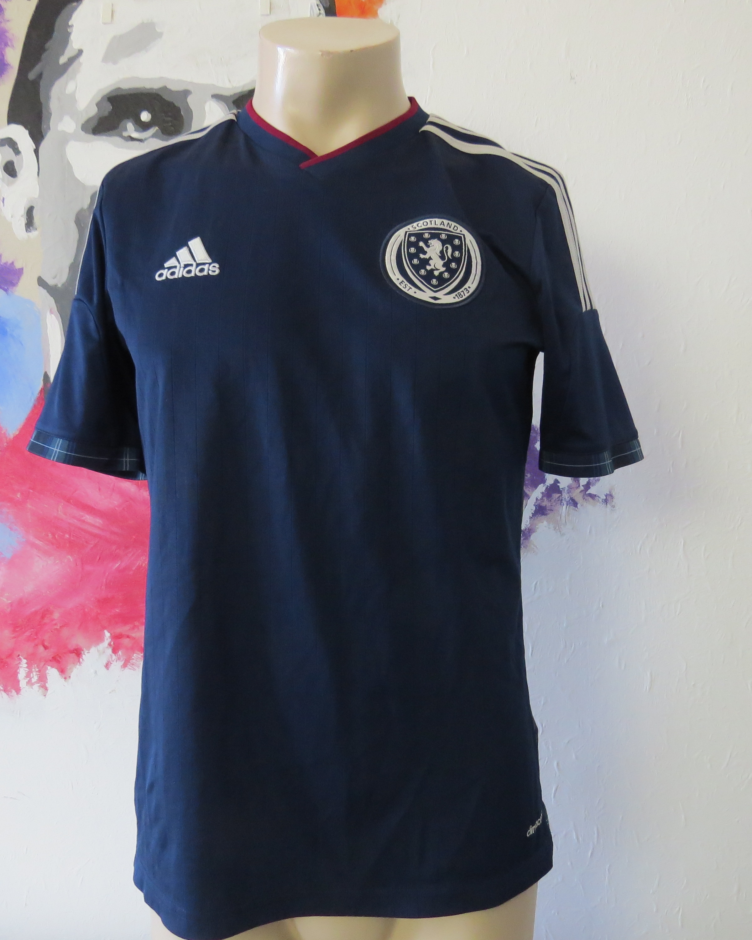 Scotland 2013 2014 home shirt  adidas  soccer jersey size 