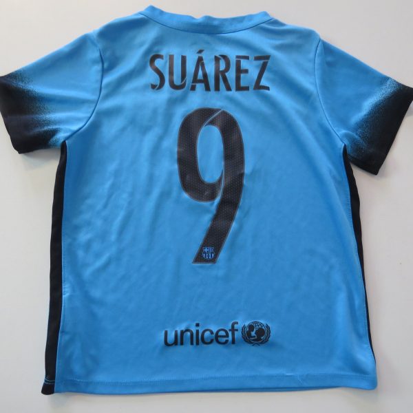 Barcelona 2015 2016 Third Shirt Nike Suarez 9 Size 6-7Y 116-122cm (4)
