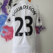 Match worn SWANSEA City 2016 2017 EPL home shirt Sigurdsson 23 dirty (6)