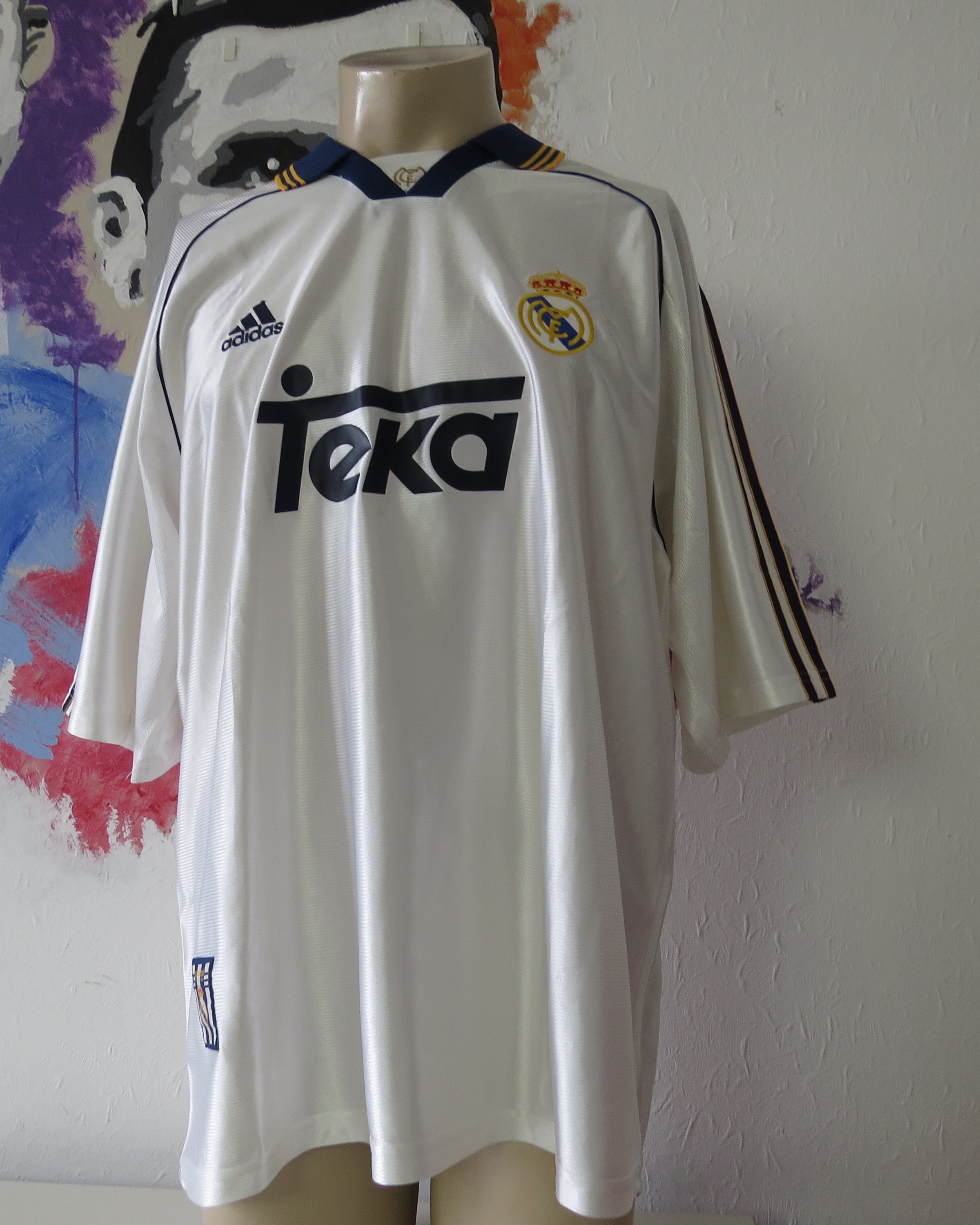 Vintage Real Madrid 1998 1999 2000 home shirt adidas soccer jersey size ...