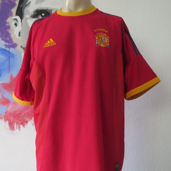 Vintage Spain World Cup 2002 2003 2004 home football shirt adidas Raul #7 size L (1)