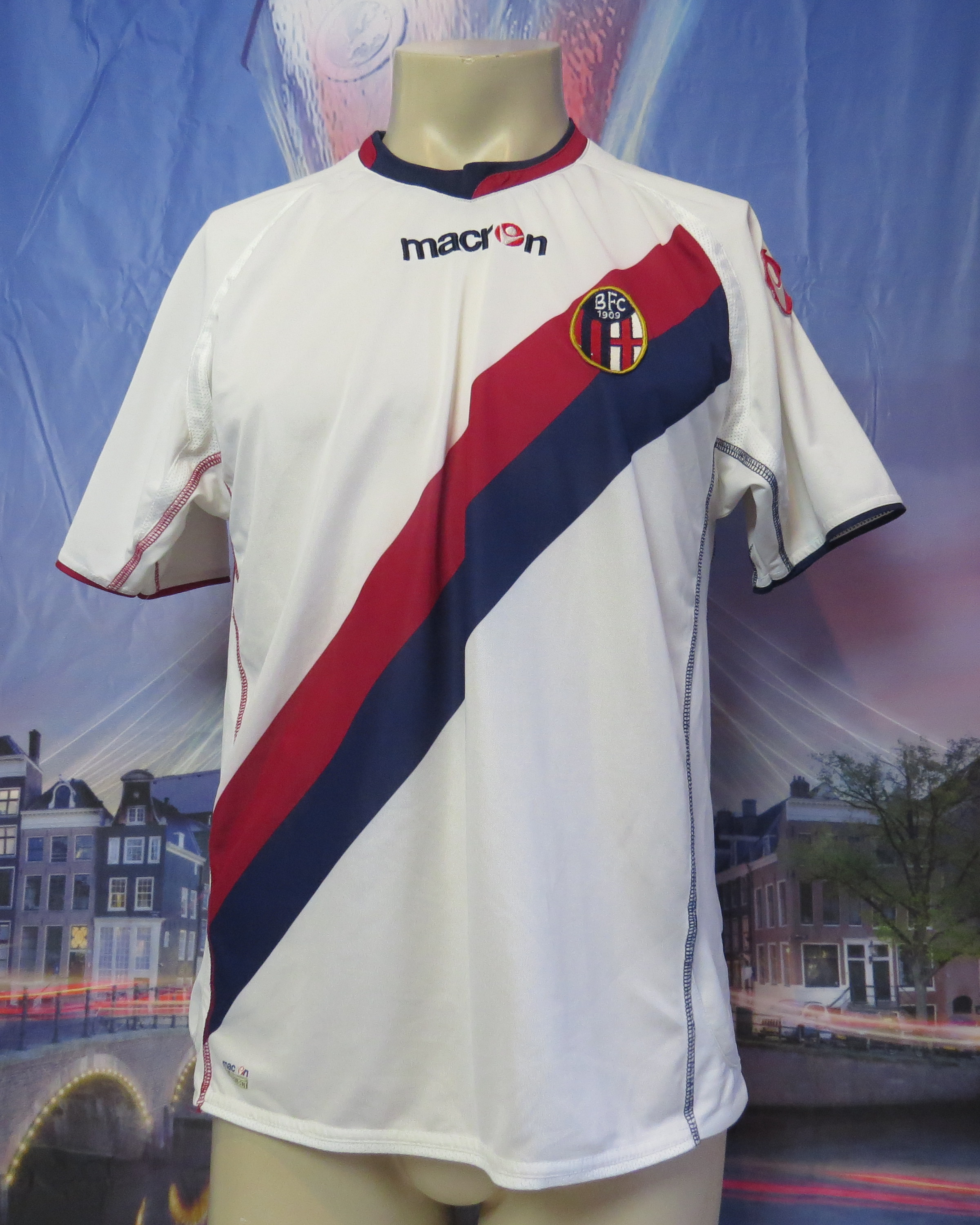 Vintage Bologna 2007 2008 Away Shirt Macron Football Top Taglia M Ebay