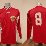 Vintage Adidas 1990ies red German ls amateur team football shirt #8 size L
