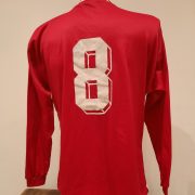 Vintage Adidas 1990ies red German ls amateur team football shirt #8 size L (2)