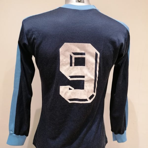 Vintage PUMA 1970ies 1980ies blue 9 football shirt size S made West Germany (5)