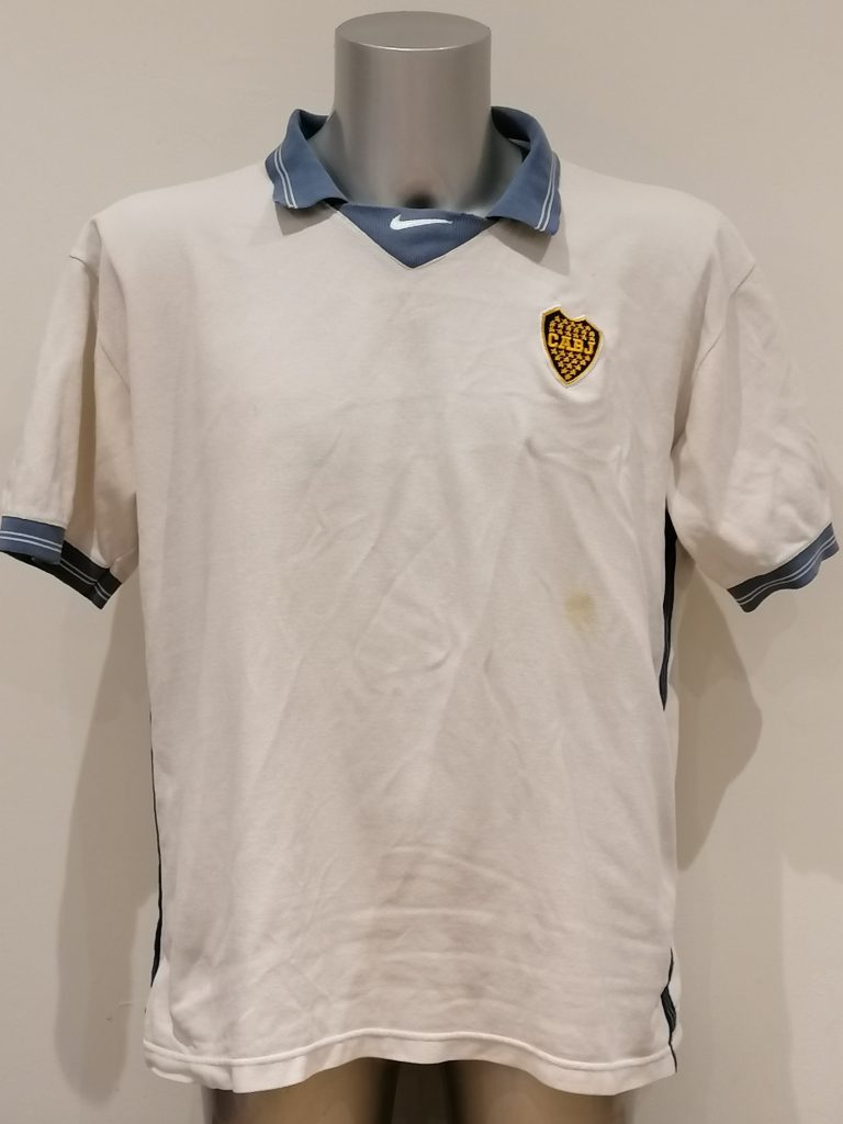 Vintage Boca Juniors 1990ies polo shirt Nike jersey size L (1)