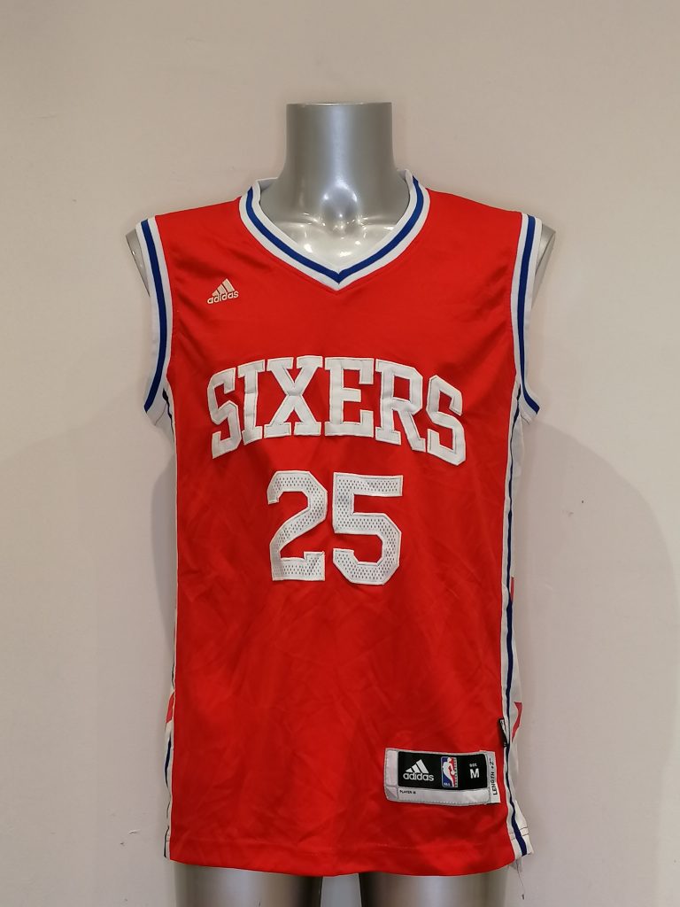 Vintage NBA Philadelphia 76ers Basketball Jersey 25 Simmons adidas shirt size M (2)