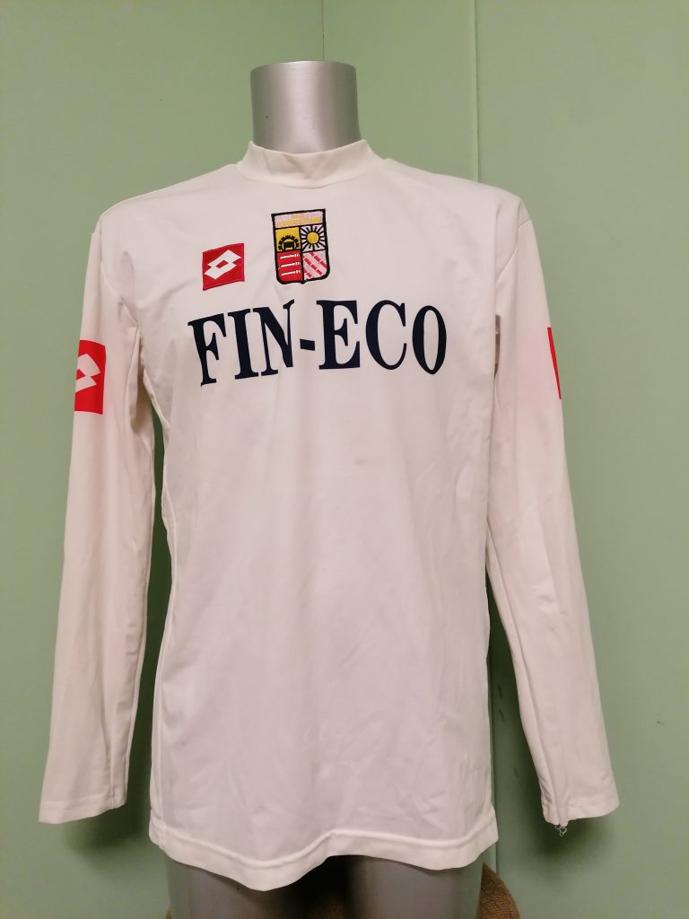 Vintage AC Lumezzane away shirt Lotto football top #4 size L 4244 match worn (1)