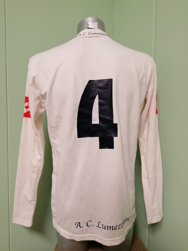 Vintage AC Lumezzane away shirt Lotto football top #4 size L 4244 match worn (2)
