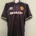 Vintage Manchester United 1998 1999 third shirt Umbro football top XL (1)