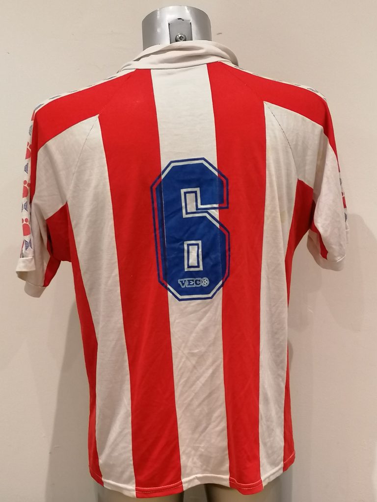 Vintage Paraguay ca. 1990 home shirt Veco football top #6 size L (2)