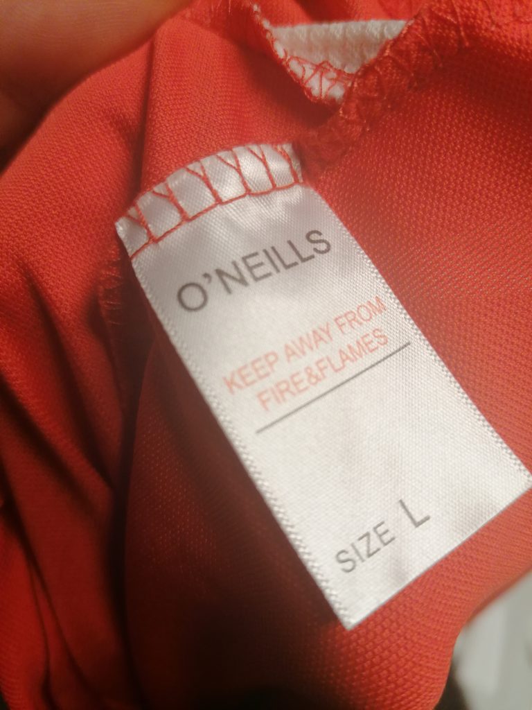 Match worn Birr XI v Liverpool Legends 2012 shirt O’Neills #9 size L signed (6)