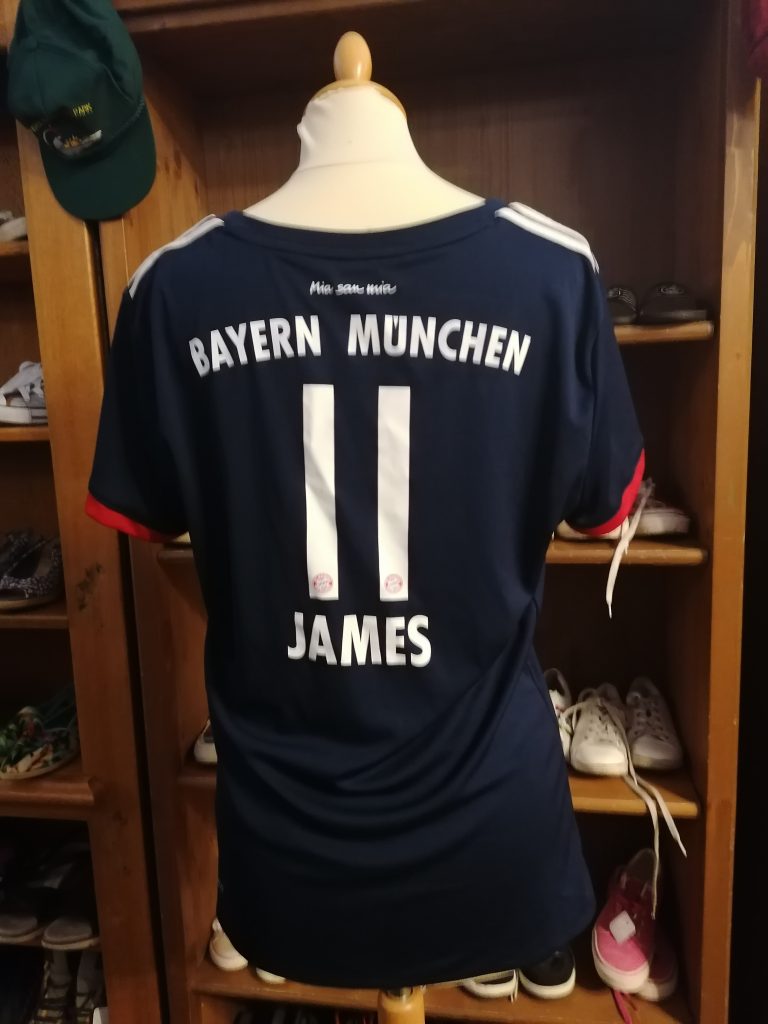 Womens Bayern Munchen 2017 2018 away shirt adidas James 11 size ladies XL UK 20-22 (4)
