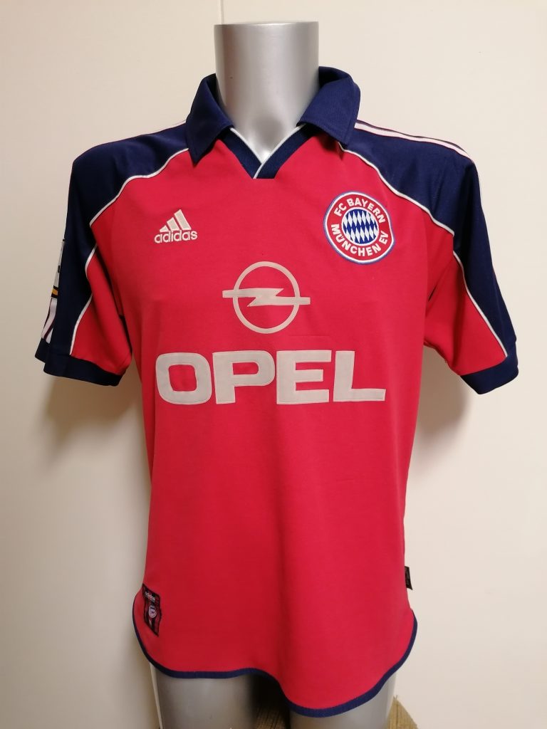 Vintage Bayern Munchen 1999-01 home shirt adidas BL Elber 9 size S (1)