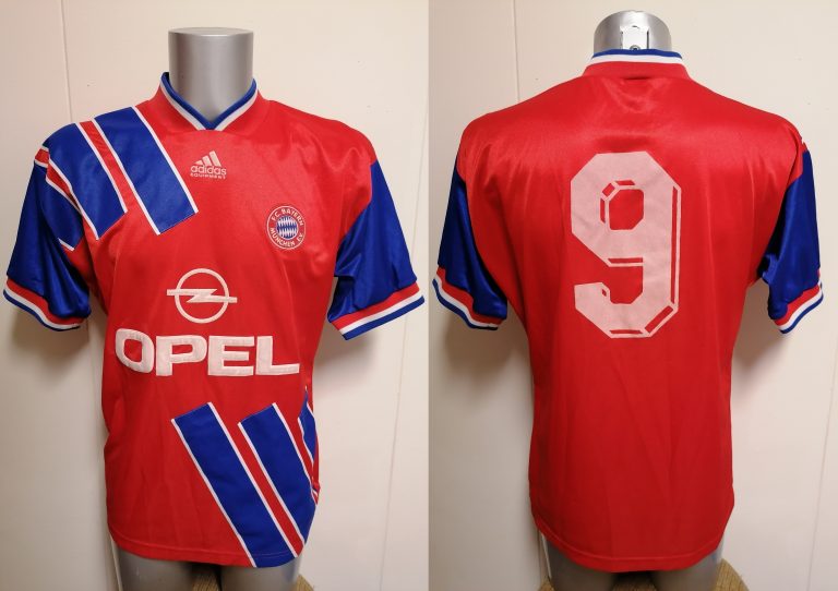 Vintage Bayern Munchen 1993 1994 1995 Home shirt adidas # 9 size M