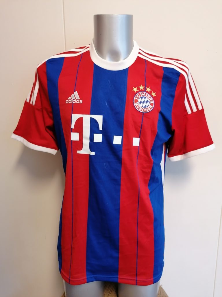 Bayern Munchen 2014 2015 home shirt adidas football top size L (1)