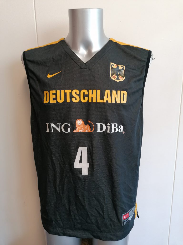 Germany Olympics Basketball Jersey #4 ca. 2008 home away shirt Nike size L (4)