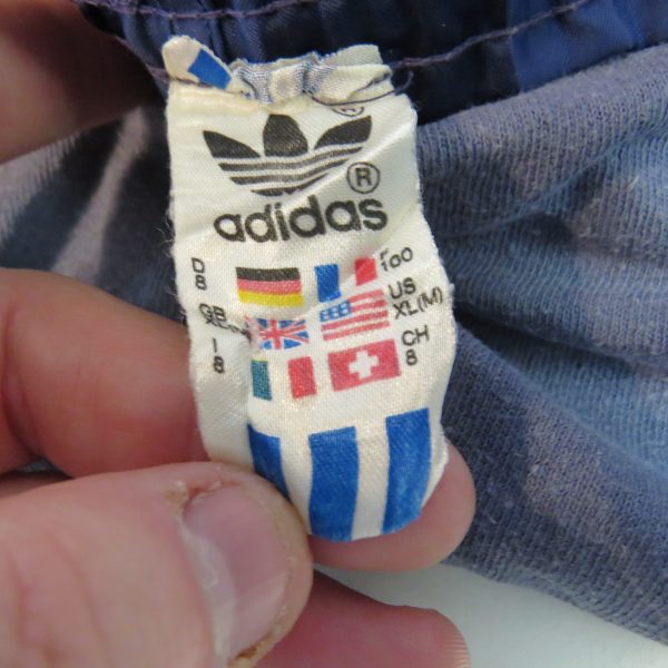 Vintage Adidas 1980ies blue striped shorts size XL made west germany (3)