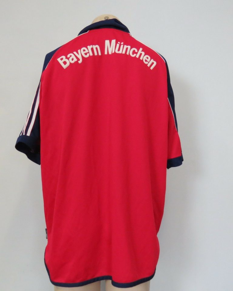 squad signed Bayern Munchen 1999-01 home shirt adidas soccer jersey size XL(1)