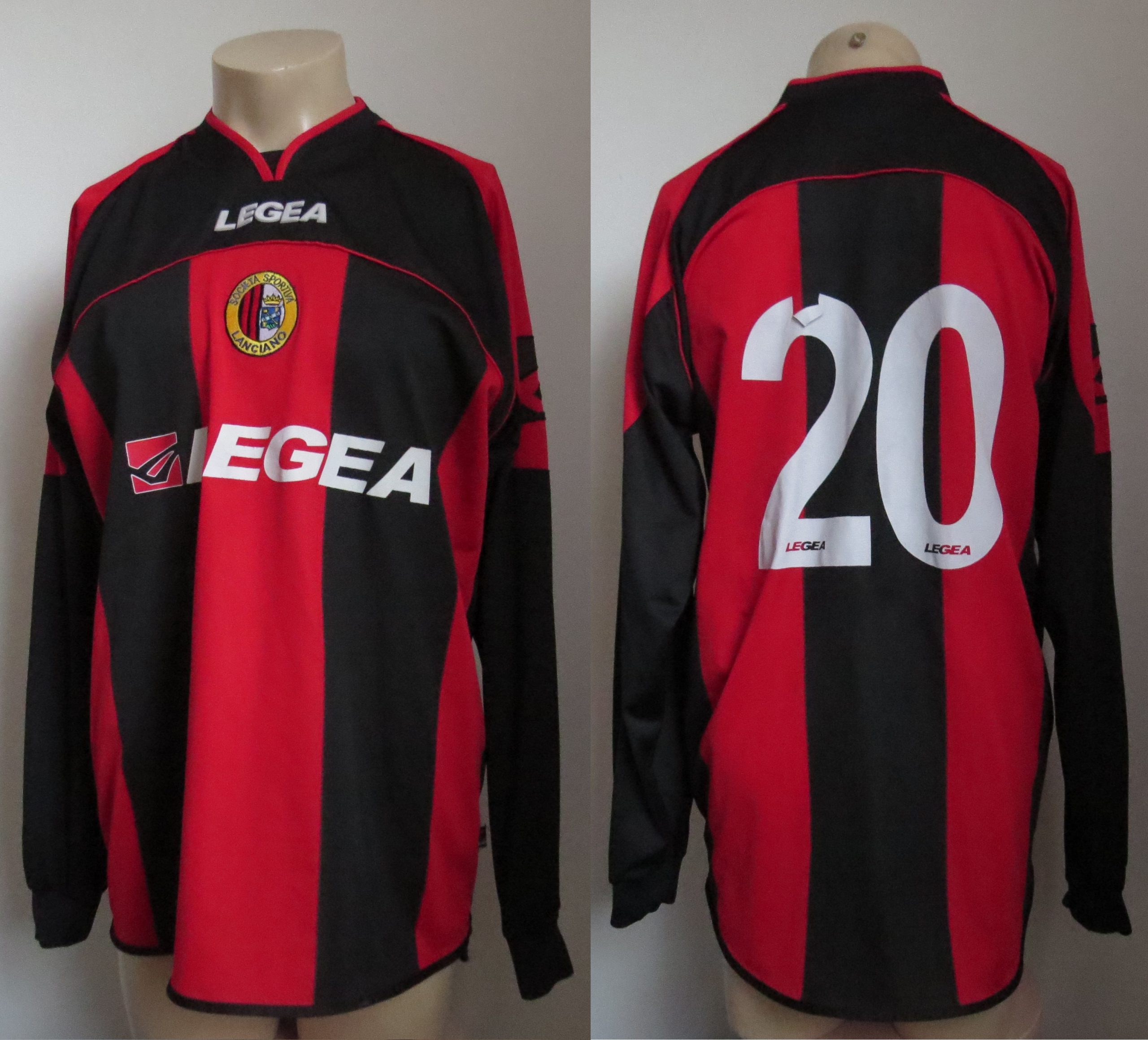 Virtus Lanciano mid 2000's l/s home shirt #20 match worn? maglia maillot Legea