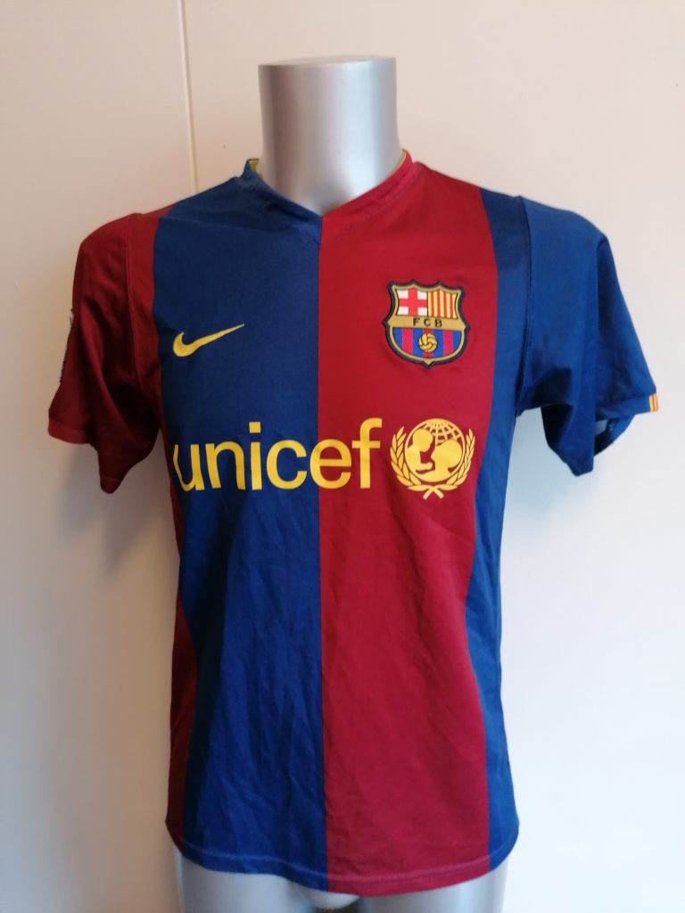 Vintage Barcelona 2006 2007 home shirt Nike football top size S (1)