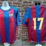Vintage Barcelona 2004 2005 home shirt Nike no. 17 football top size L