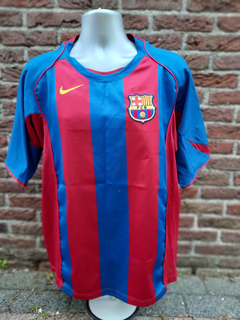 Vintage Barcelona 2004 2005 home shirt Nike no. 17 football top size L (3)