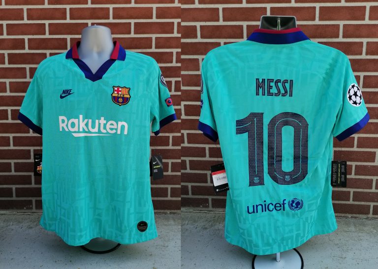 Barcelona 201920 3rd Champions League shirt Nike Messi 10 size L BNWT PLAYER ISSUE AUTHENTIC (1)