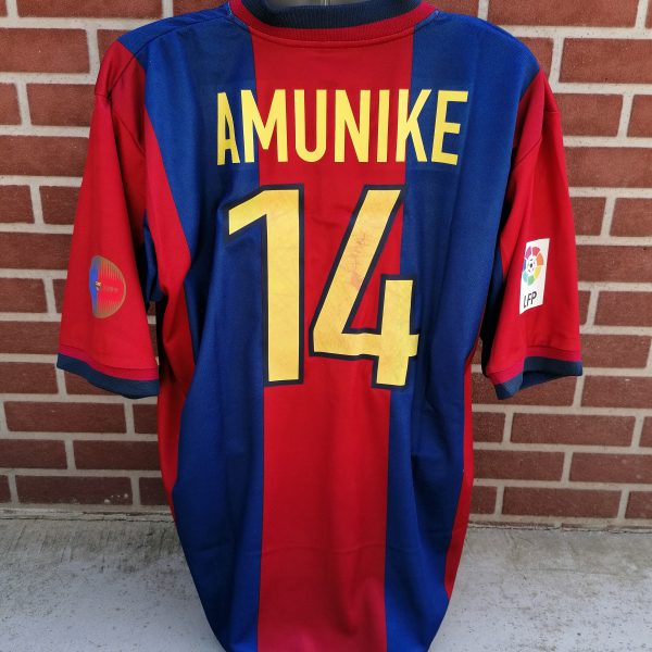 Match issue Barcelona 1998 home shirt Amunike 14 Nike LFP size XL (8)