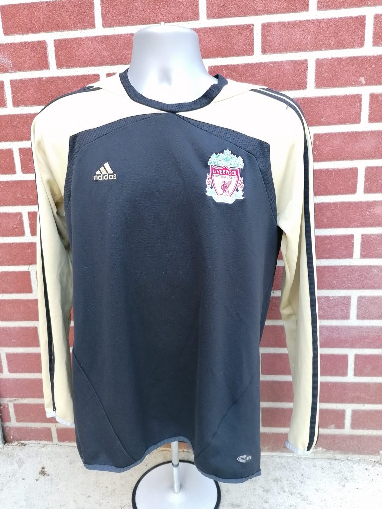 Adidas Men’s Liverpool 200809 On-Pitch LS Midlayer Black Gold Top Shirt Size M (1)