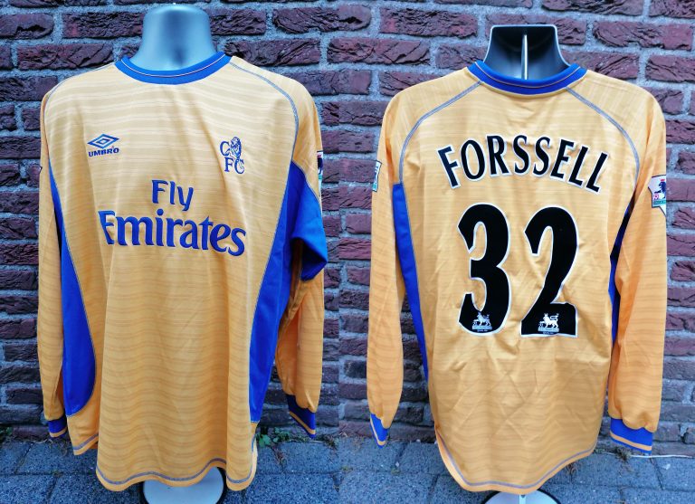 Match issue Chelsea 2001 2002 ls third shirt Umbro Premiership Forsell 32 size L (5)