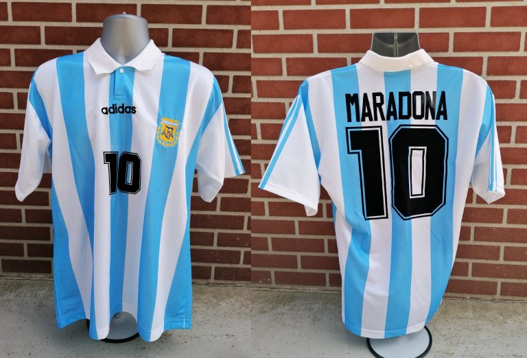 Vintage Argentina World Cup 1994 Maradona home shirt adidas football size M T3 (1)