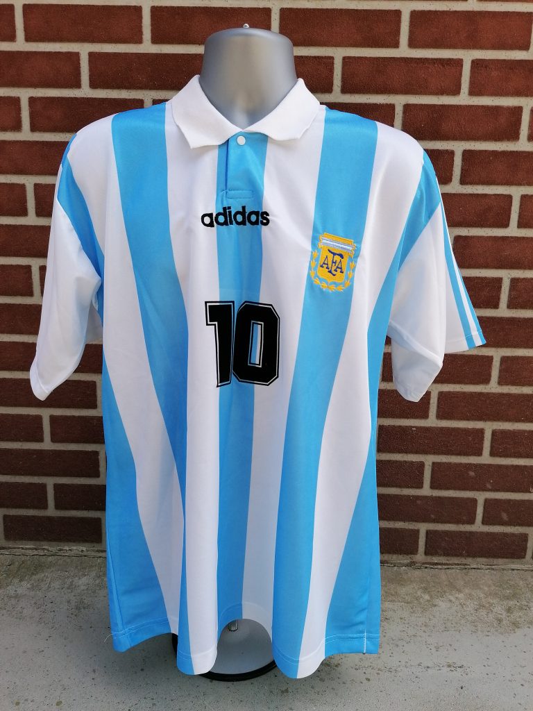 Vintage Argentina World Cup 1994 Maradona home shirt adidas football size M T3 (2)