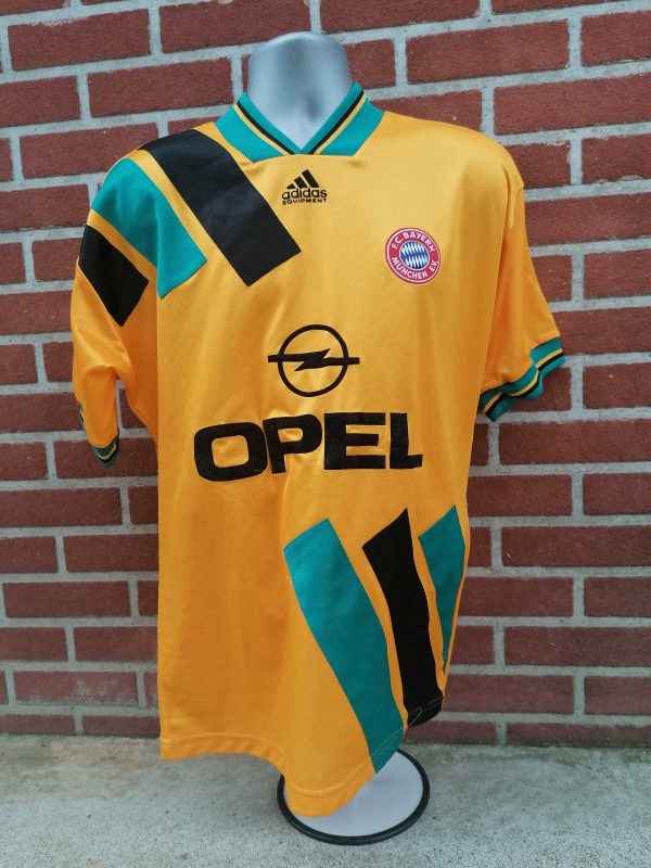 Vintage Bayern Munchen 1993 1994 1995 away gold shirt adidas size M (2)