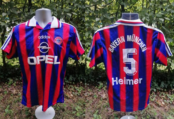Vintage Bayern Munchen 1995 1996 1997 Home shirt adidas Helmer 5 size S (1)