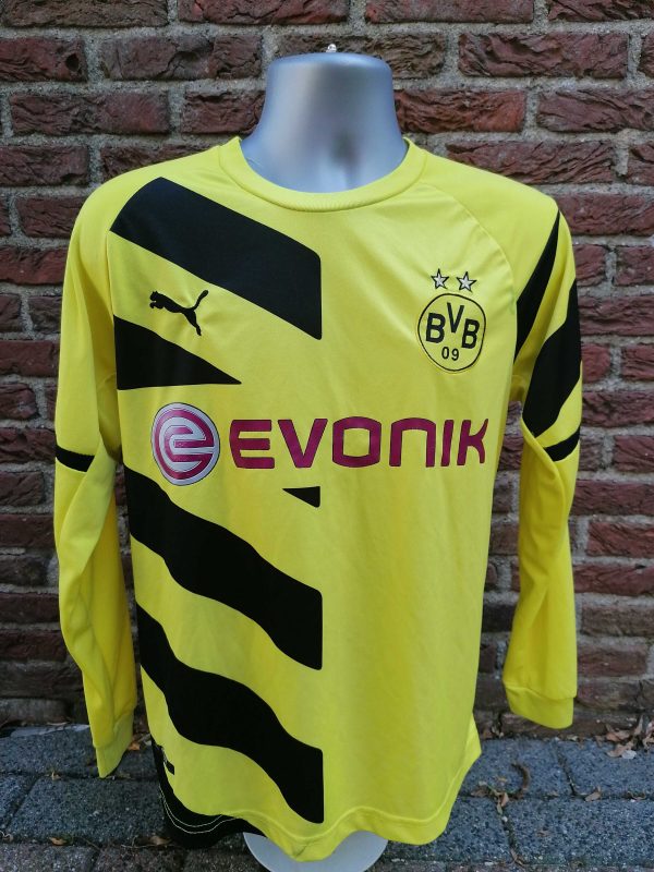 Borussia Dortmund 2014-15 ls home shirt Puma Aubameyang 17 size S (1)